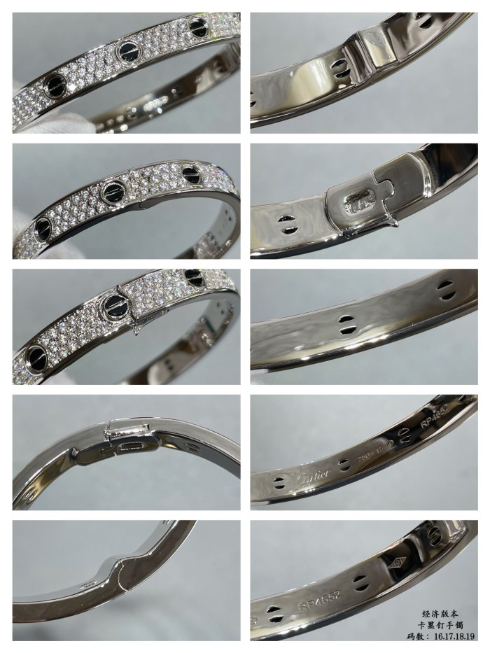 1:1 quality version Black studs full of stars bracelet