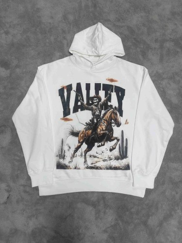 Vale Forever Skeleton cowboy Printed Hoodie