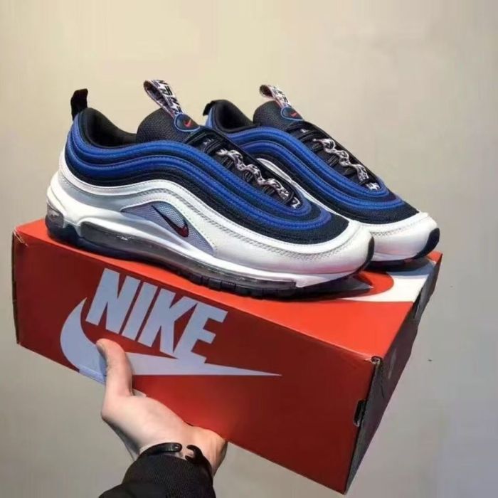 Air Max 97 White Blue Gradient Wave Strip Full-Length Air Cushion Sneakers 29064404