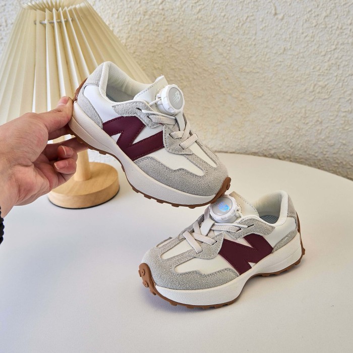 327 Rotating Buckle Waffle Sole Casual Sneakers for Kids 4 colors 29010972