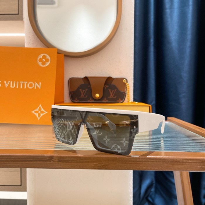 1:1 quality version Full Logo Printed One-piece Large Frame Glasses 5 colors