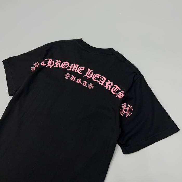 1:1 quality version Pink Label Letter Embroidery Mouth Sanskrit Print T-Shirt 29093531