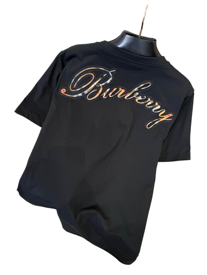 1:1 quality version Dark pattern letter embroidery & heat transfer T-shirt 3 colors 28965247