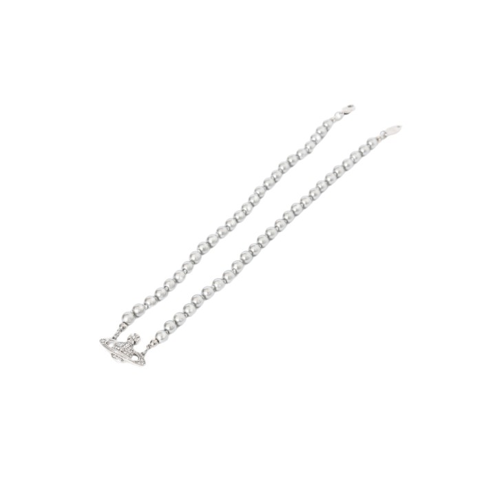 Grey Pearl Saturn Necklace 28659501
