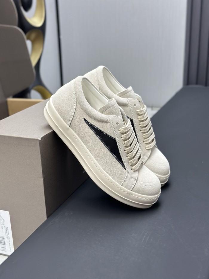 1:1 quality version R*ck0wens 28303124 Vintage Suede Low Top Shoes 3 colors
