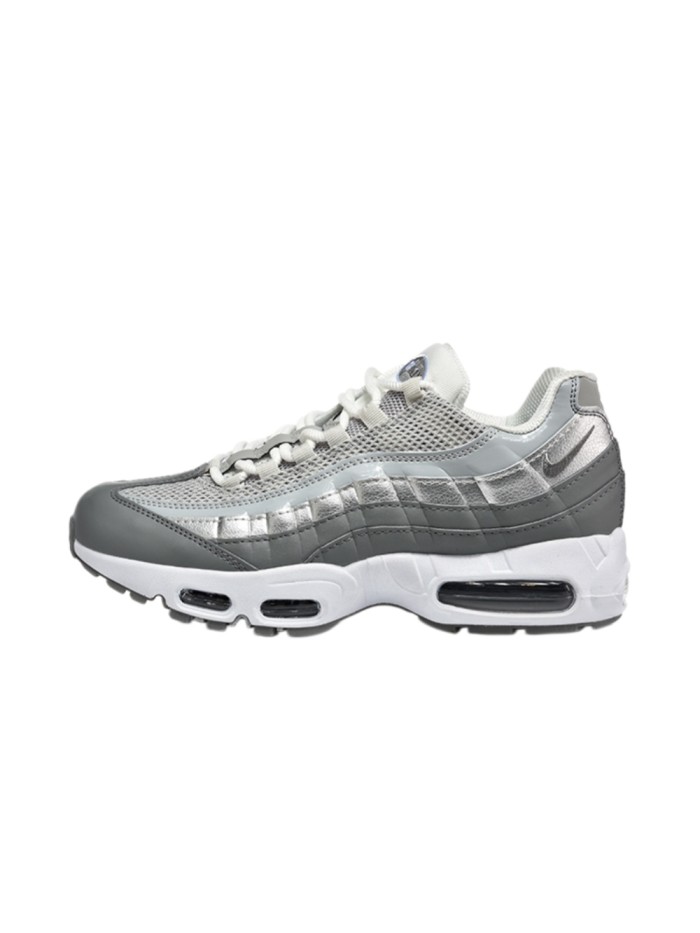 [plus-size shoes]Air Max 95  Silver Grey Retro Sneakers Running Shoes 29038279