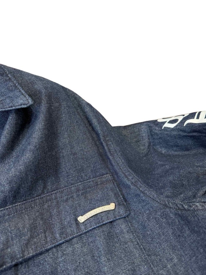 1:1 quality version Sanskrit Print Denim Shirt Jacket 28937971