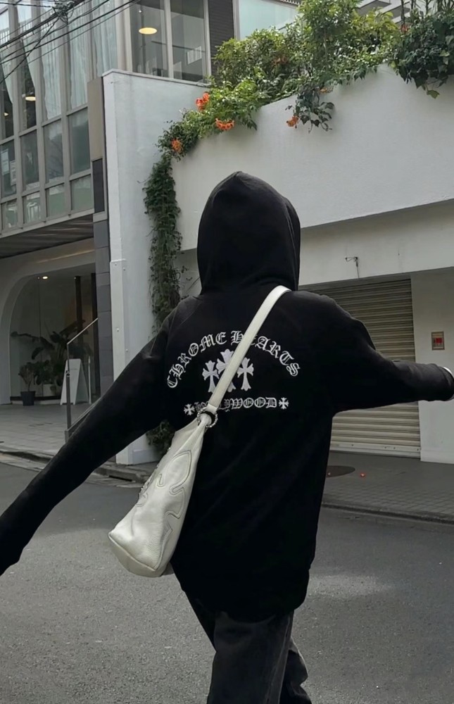 1:1 quality version Cross Embroidered Letter Zipper Hoodie 28748502