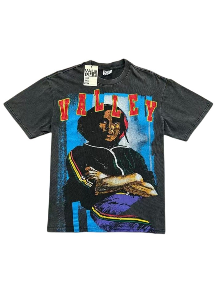 Reggae Portrait Distressed Wash Oversized T-Shirt 29027378