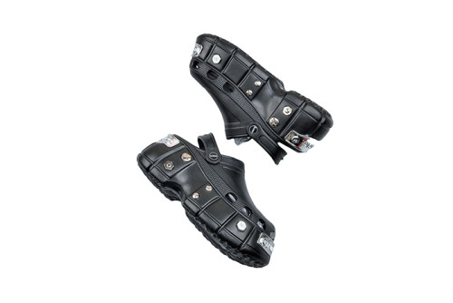 27908771 Metallic studded holey shoes