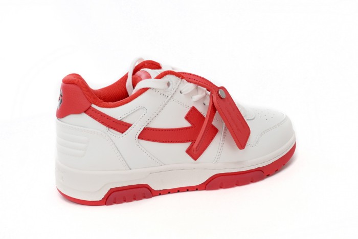 OW Out Of Office  OOO  Low Tops White Red OMIA189F22LEA0010125