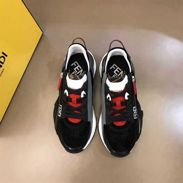 FEND1 CHUNKY LACE-UP TRAINERS BLACK   FD19