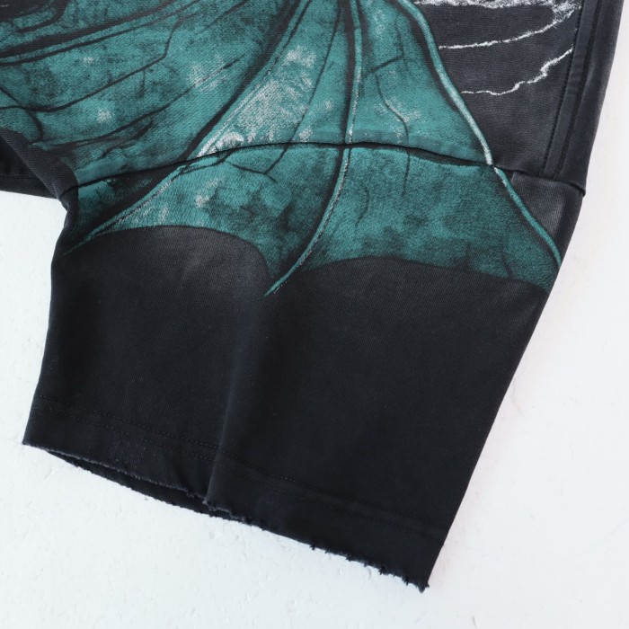 Vintage Washed Grim Reaper Print Loose Fit Streetwear T-Shirt 28978080