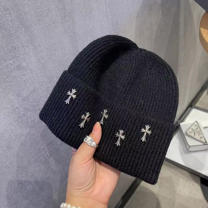 Five Metal Cross Knit beanie 10 colors