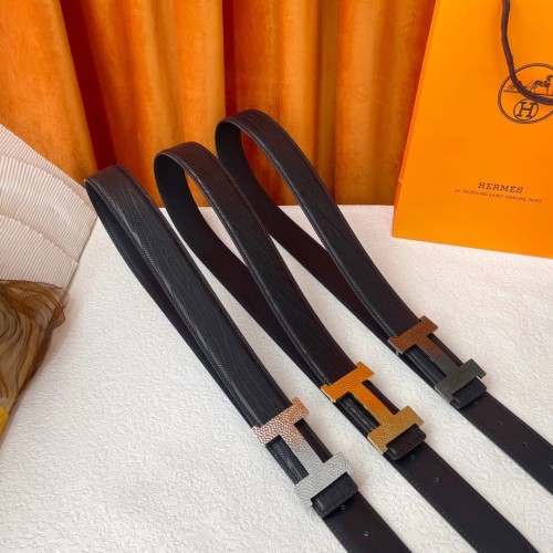 1:1 quality version Forged H-shaped Buckle Double-sided Belt【Width 3.8 cm】3 colors 28688397