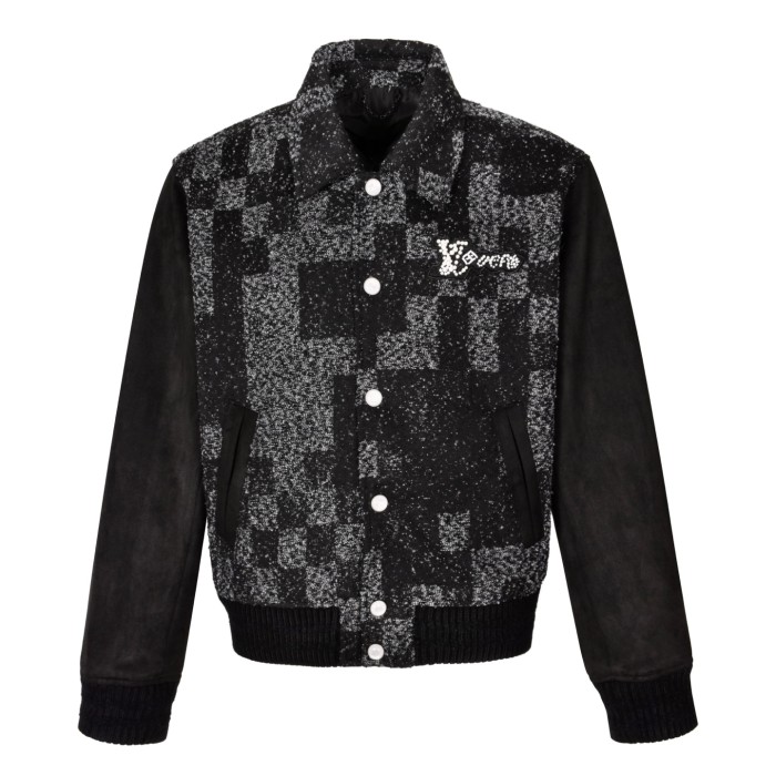 1:1 quality version Pearl Checkered Baseball Jacket 28437387