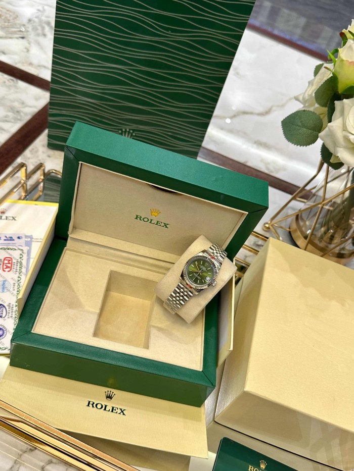 Green Dial Mechanical Movement Stainless Steel Strap Watch【Dial diameter：30/40mm 】28770467