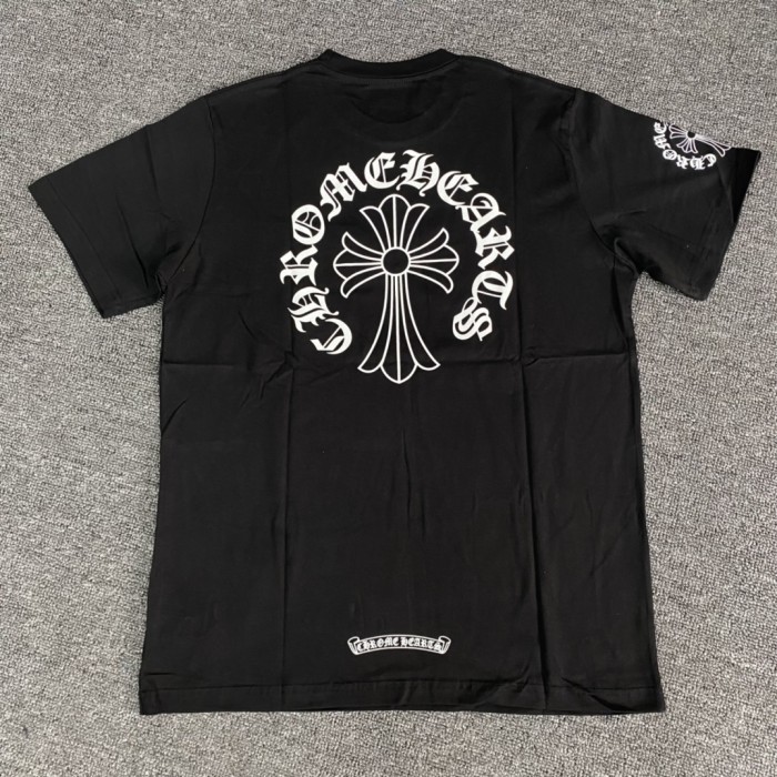 1:1 quality version Cross Sanskrit Round Neck tee 2 colors
