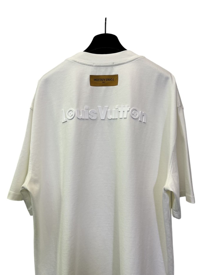 1:1 quality version Front and Back Logo Thick Pressure Adhesive Crew Neck Tee 3 colors 28903018