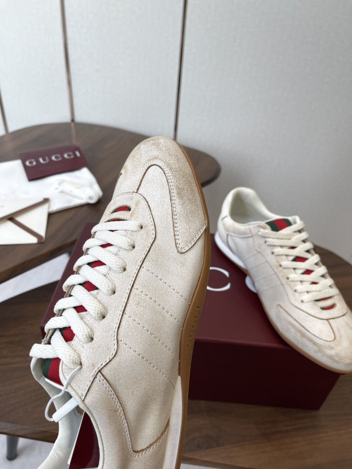 [plus-size shoes]1:1 quality version Leather Green Red Web Vintage Shoes 5 colors 28974025