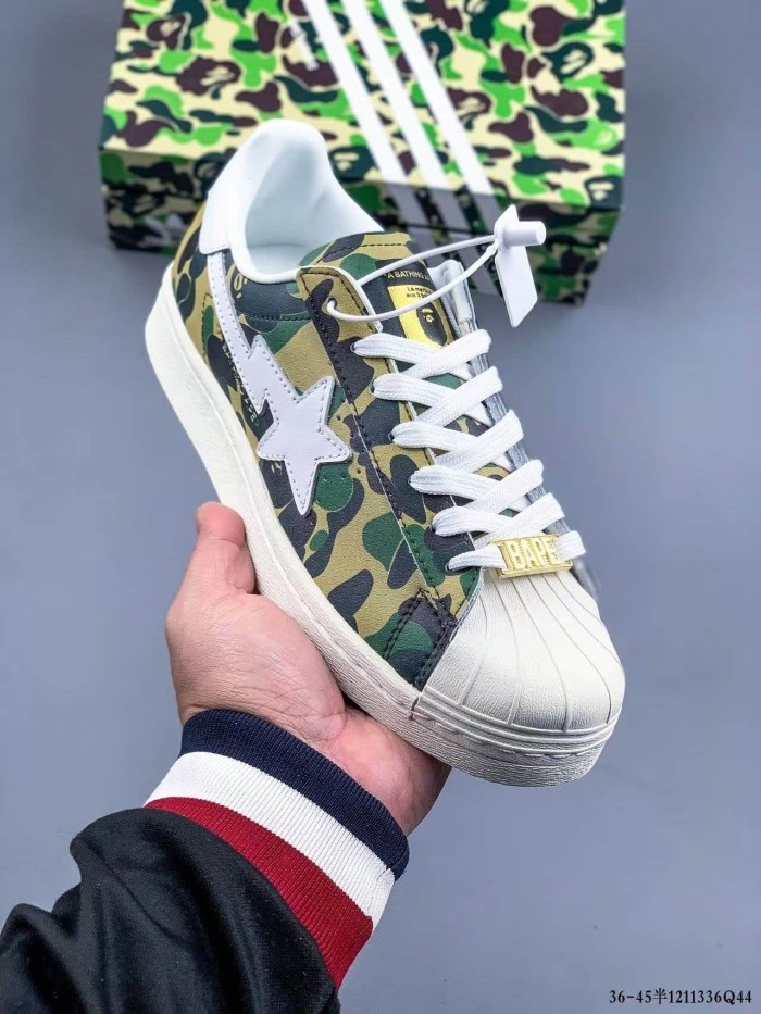 Adid@s Originals x B@PE Superstar 80s Green Camo Sneakers 28961234