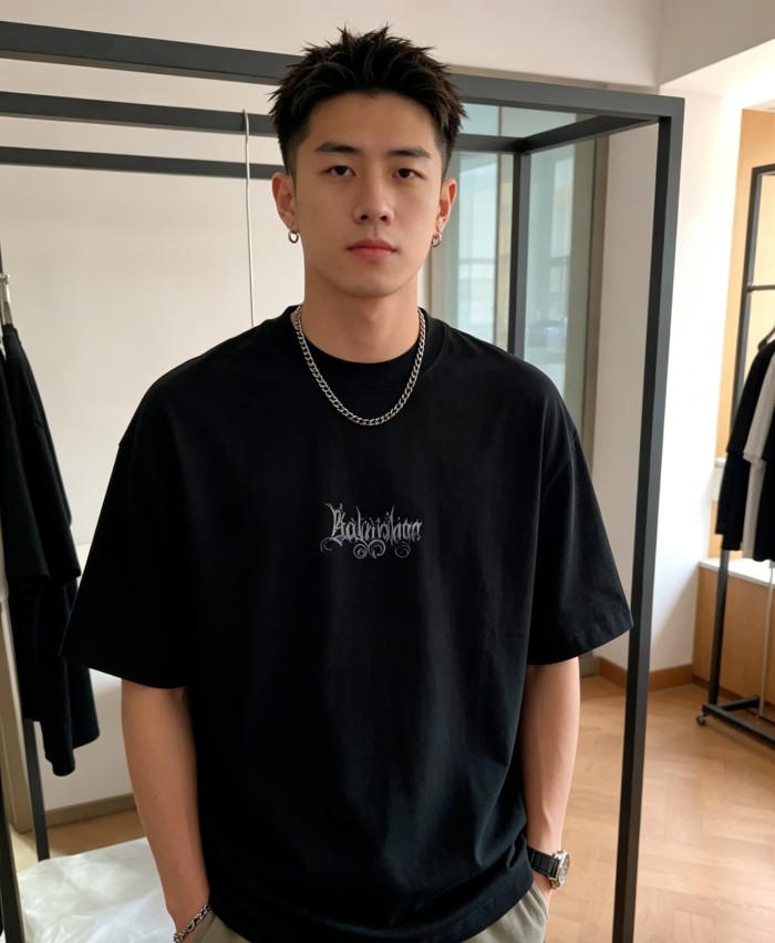 1:1 quality version Luxury minimalist dark style daily commuting versatile shirt 29077561