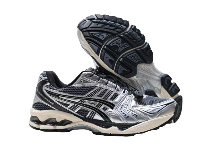 AC Gel-Kayano 14 Black and Silver Two-Tone Shoes 28441120