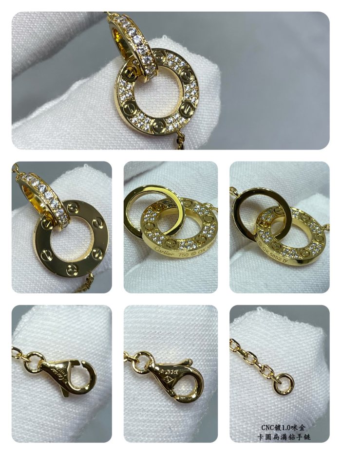 1:1 quality version CNC Double ring bracelet