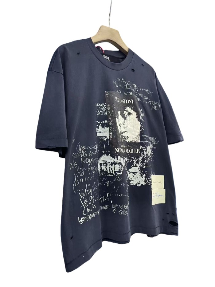 Chest Portrait Print Washed Version Tee 28756304