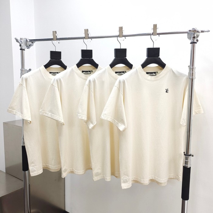 [Big & Tall for weights up to 260 lbs]1:1 quality version Chest small logo back lettering print Tee with NFC tag