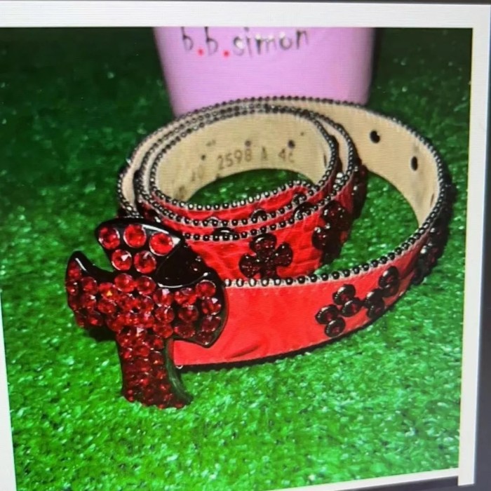 1:1 quality version 28295041 BB same style sequin Belt 6 colors