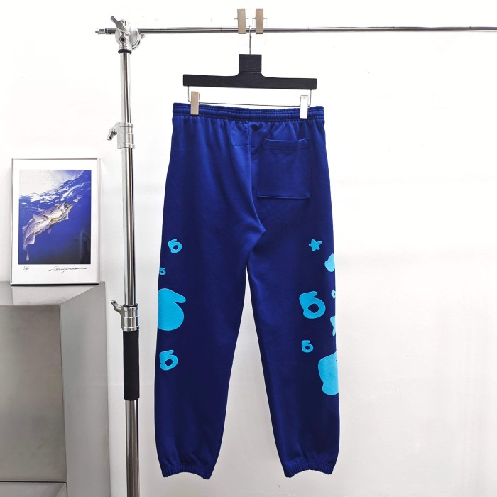 [Big & Tall for weights up to 220 lbs]1:1 quality version Sky Blue Star Dark Blue Print Hoodie & Pants Set 29033215