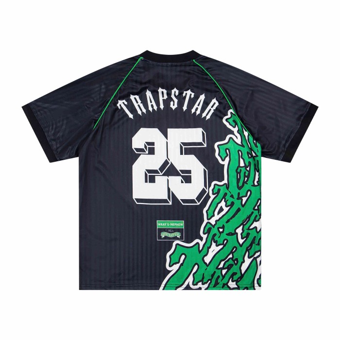 Loose Fit Trapstar Football Jersey with 25 Number & Green Abstract Print Shirt 3 colors 29069431