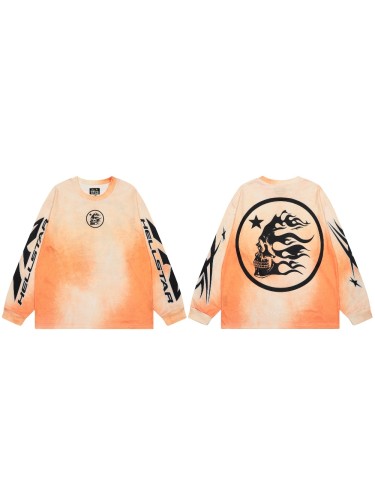 Classic logo Print Washed Version Long-Sleeve T-Shirt 28471087