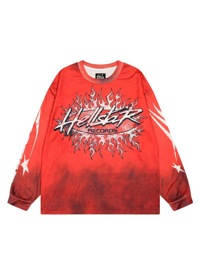 Worn logo Print Washed Version Long-Sleeve T-Shirt 28471085