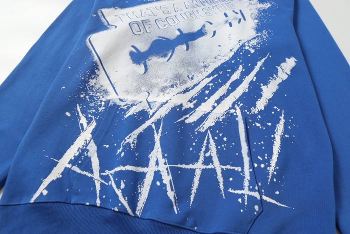 White Splatter Print Hoodie 28680616