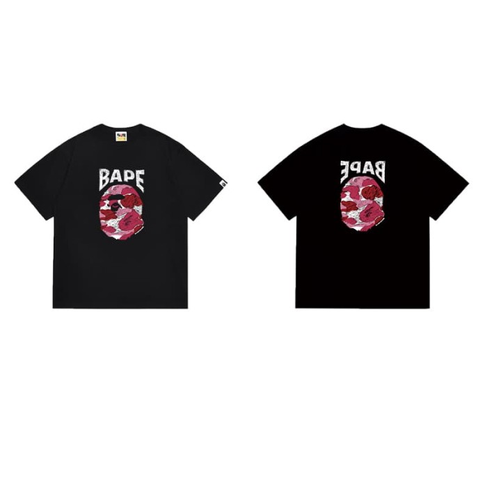 Colorful sketch ape head initial print T-shirt 2 colors 29060630