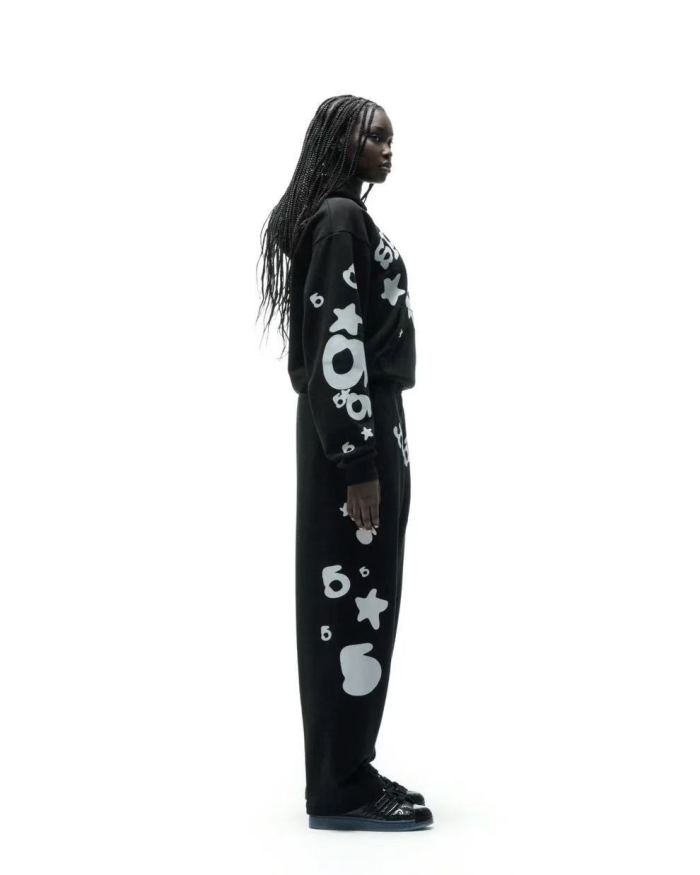 [Big & Tall for weights up to 220 lbs]1:1 quality version Reflective Big Star Print Hoodie & Pants Set 29033214