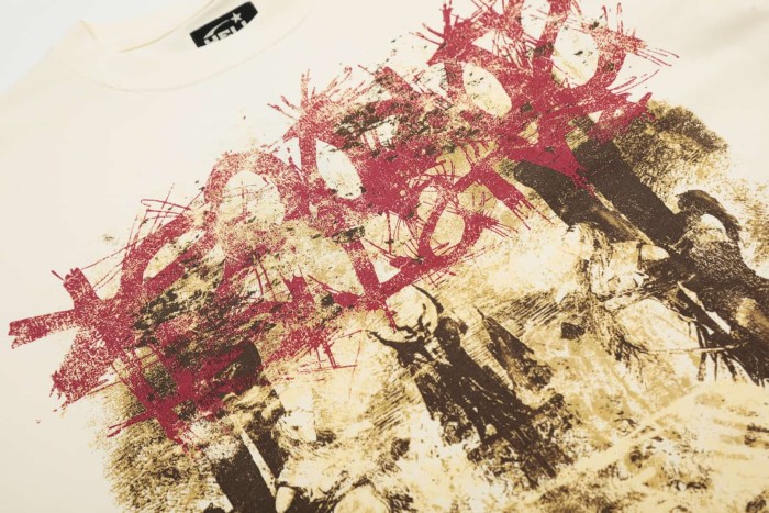 Bloody Graffiti Purgatory Print Washed Tee 29092397