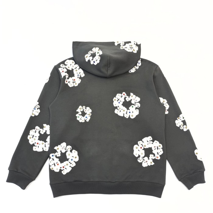1:1 quality version Colorful Gemstone Kapok Zipper Hoodie & Sweatpants