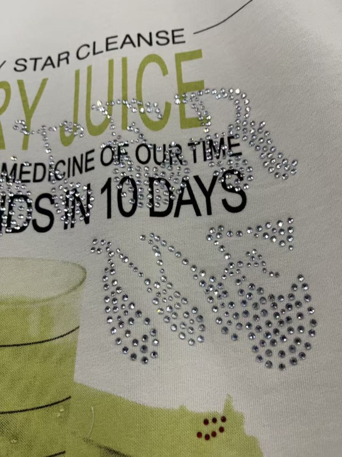Celery Juice Rhinestone Print Tee 28756452
