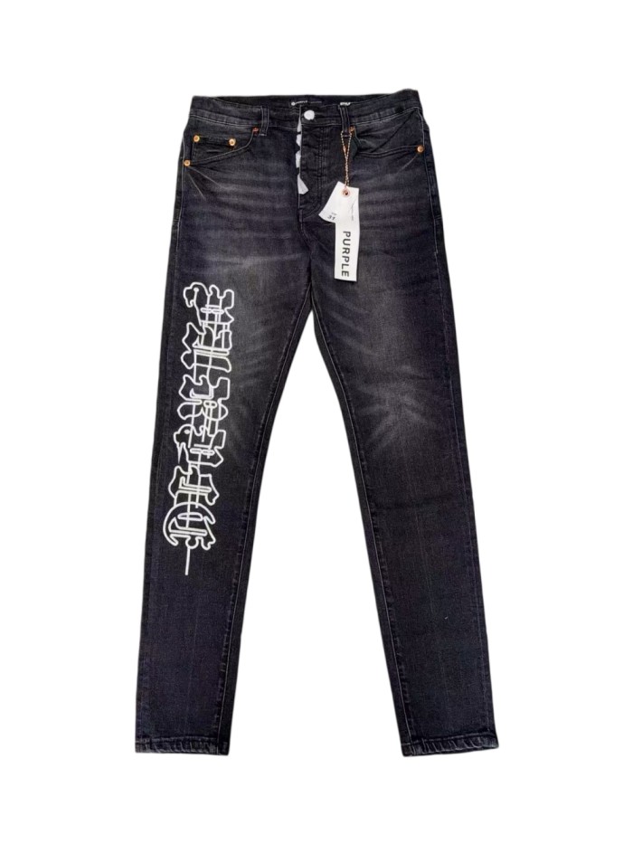 1:1 quality version One-Sided Gothic Letter Embroidered Jeans 28963940