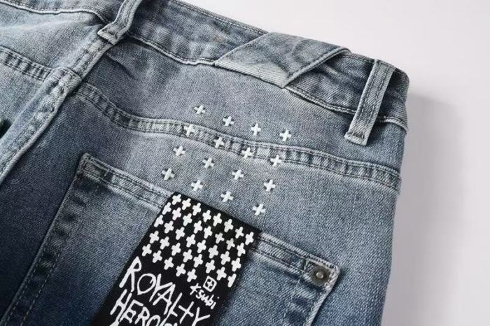 1:1 quality version Gradient-Washed Blue Jeans 28694042