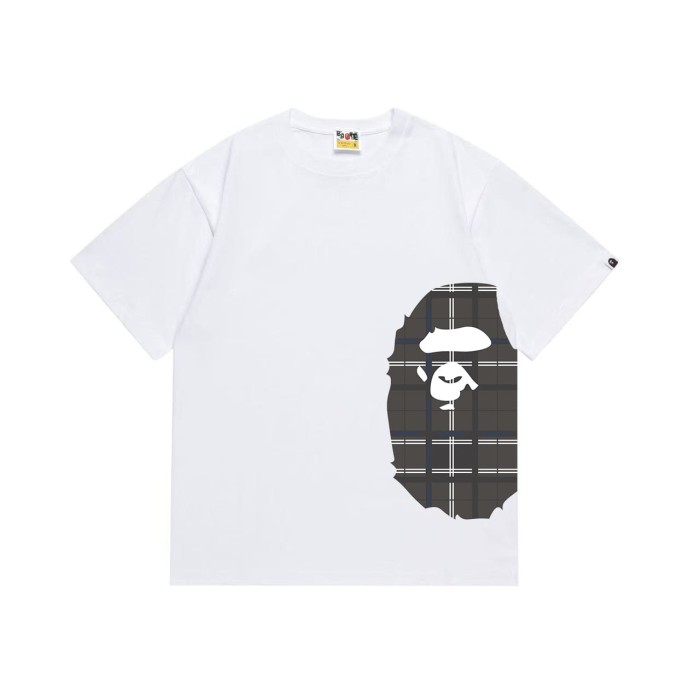 Classic Black Grid Side Ape Man  print T-shirt 2 colors 29053541