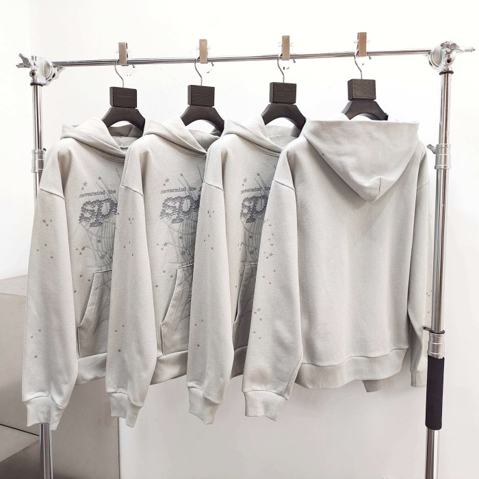[Big & Tall for weights up to 220 lbs]1:1 quality version Grey Letter V2 Cloud Ash Hoodie & Pants Set 28893163