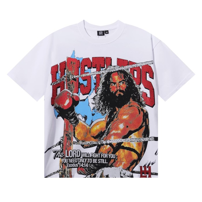 Boxing Emperor Rhinestone Print Tee 2 colors 28751250