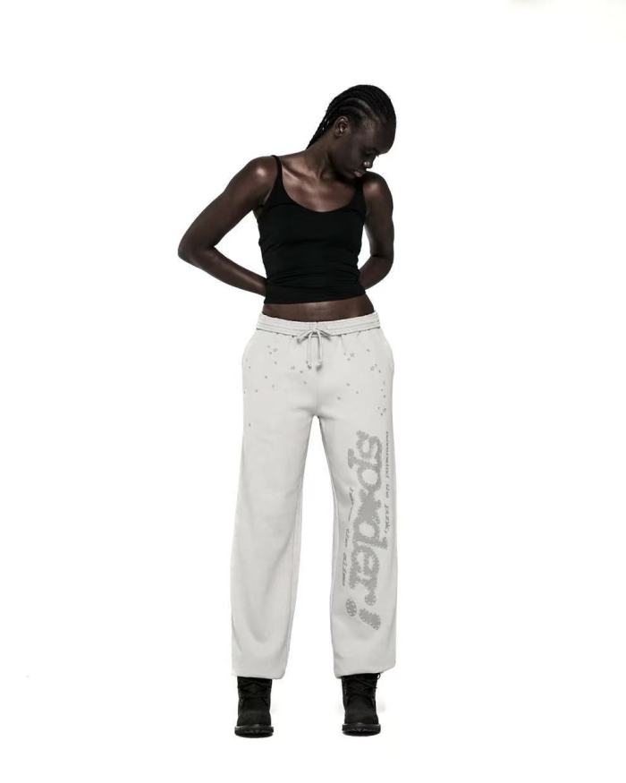[Big & Tall for weights up to 220 lbs]1:1 quality version Grey Letter V2 Cloud Ash Hoodie & Pants Set 28893163