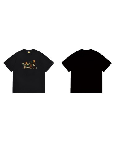 Four little monkeys with camouflage letter prints T-shirt 2 colors 29060345