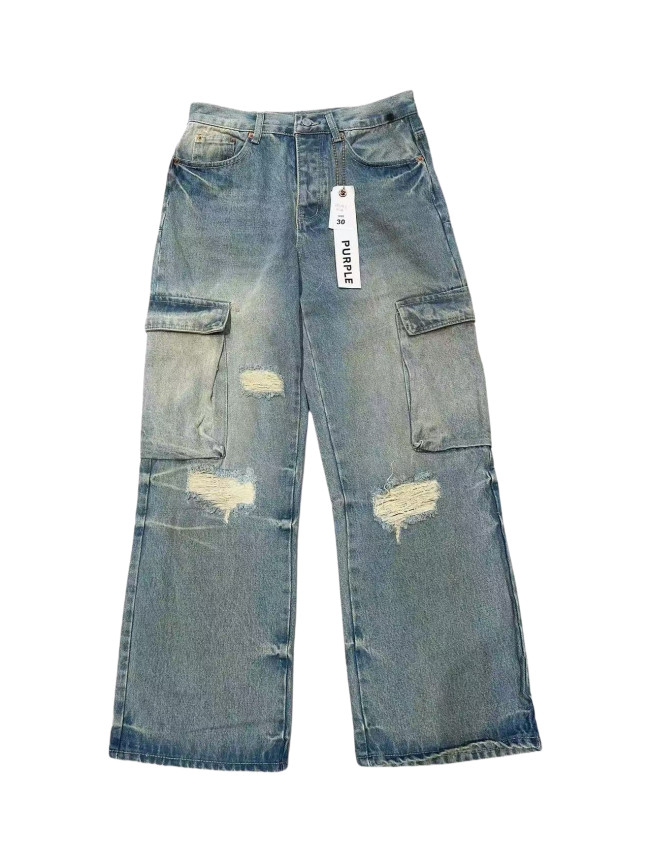 1:1 quality version Big pocket ripped straight leg Jeans 28468711
