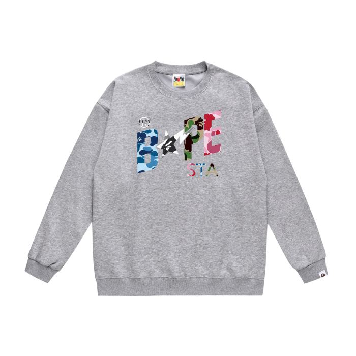 Camouflage Patchwork Star Label Crew Sweatshirt